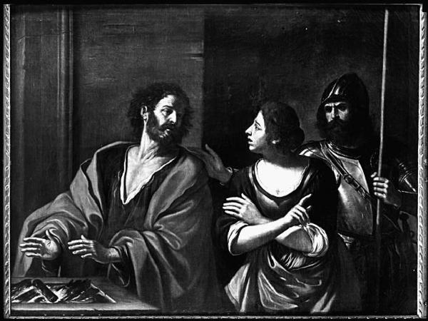 Dipinto - Scena sacra con tre personaggi