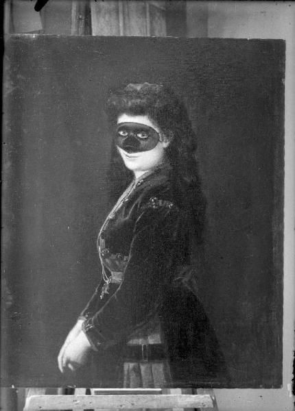 Dipinto - "Ritratto femminile con maschera"