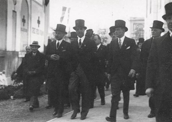 Fiera di Milano - Campionaria 1931 - Visita diplomatica del ministro delle corporazioni Giuseppe Bottai