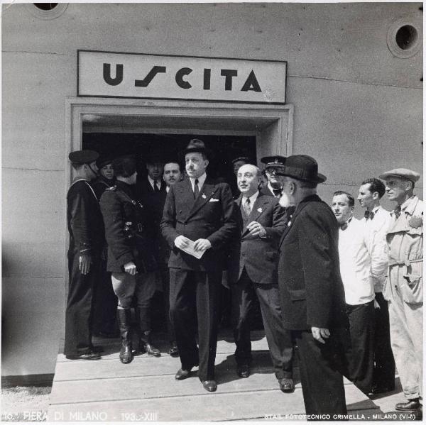 Fiera di Milano - Campionaria 1935 - Visita di Alfonso XIII di Borbone