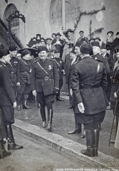 Fiera di Milano - Campionaria 1935 - Visita del ministro dell'agricoltura e foreste Edmondo Rossoni