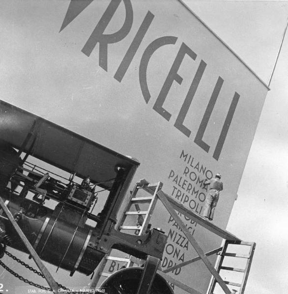 Fiera di Milano - Campionaria 1935 - Padiglione della Puricelli - Lavori di preparazione