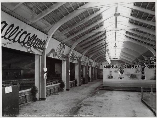 Fiera di Milano - Campionaria 1936 - Padiglione della zootecnica - Sala della Genepesca (Compagnia generale italiana della pesca)