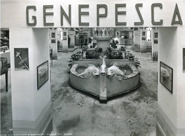 Fiera di Milano - Campionaria 1936 - Padiglione della zootecnica - Sala della Genepesca (Compagnia generale italiana della pesca)