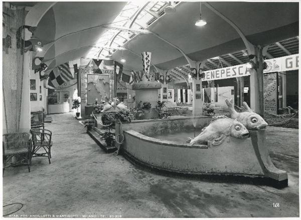 Fiera di Milano - Campionaria 1936 - Padiglione della zootecnica - Sala della Genepesca (Compagnia generale italiana della pesca)