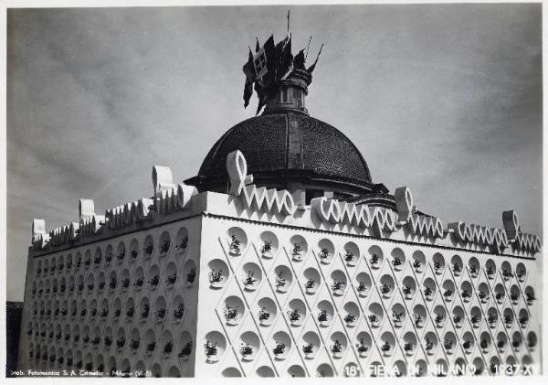 Fiera di Milano - Campionaria 1937 - Padiglione del Linificio e canapificio nazionale - Esterno