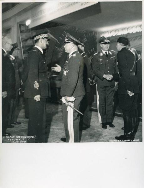 Fiera di Milano - Salone internazionale aeronautico 1937 - Visita del feldmaresciallo Erhard Milch