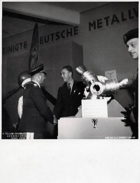 Fiera di Milano - Salone internazionale aeronautico 1937 - Visita del feldmaresciallo Erhard Milch