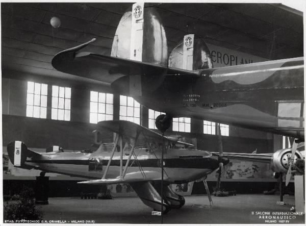 Fiera di Milano - Salone internazionale aeronautico 1937 - Settore italiano - Stand Aeroplani Caproni S.A.