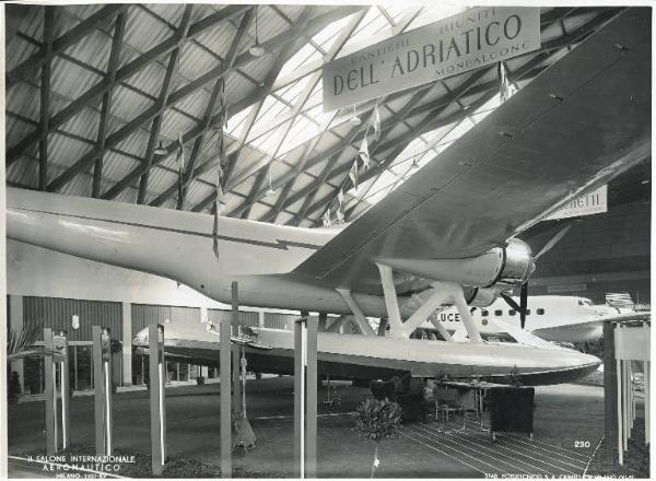 Fiera di Milano - Salone internazionale aeronautico 1937 - Settore italiano - Stand dei Cantieri riuniti dell'Adriatico