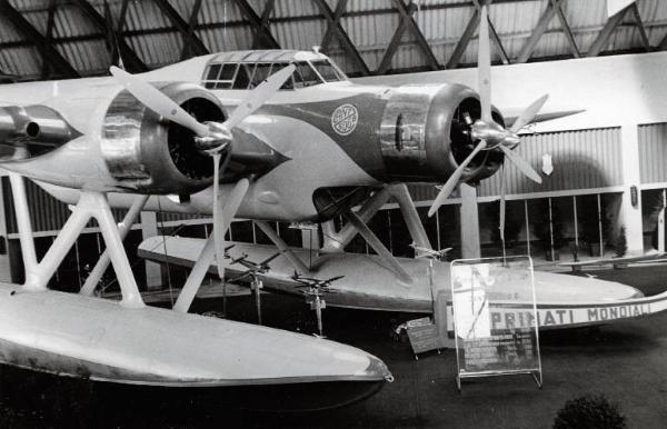 Fiera di Milano - Salone internazionale aeronautico 1937 - Settore italiano - Stand dei Cantieri Riuniti dell'Adriatico