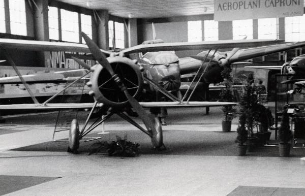 Fiera di Milano - Salone internazionale aeronautico 1937 - Settore italiano - Stand dell'IMAM - Industrie meccaniche aeronautiche meridionali (Gruppo Breda)