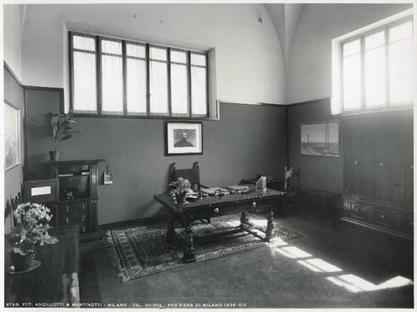 Fiera di Milano - Campionaria 1936 - Padiglione Arnaldo Mussolini (padiglione dell'agricoltura) - Sala ufficio