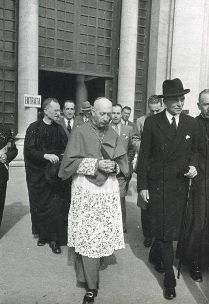 Fiera di Milano - Campionaria 1939 - Visita del cardinale Alfredo Ildefonso Schuster