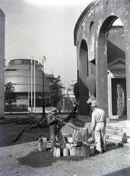 Fiera di Milano - Lavori di preparazione dei padiglioni