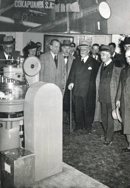 Fiera di Milano - Campionaria 1940 - Visita del presidente della Confindustria Giuseppe Volpi di Misurata