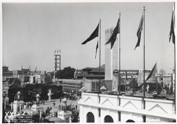 Fiera di Milano - Campionaria 1940 - Entrata di piazza Giulio Cesare - Veduta dall'alto