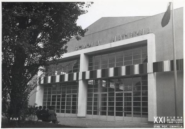 Fiera di Milano - Campionaria 1940 - Padiglione della Mostra della scuola - Esterno