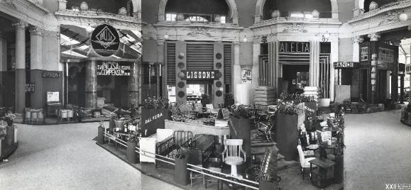 Fiera di Milano - Campionaria 1941 - Padiglione del mobilio - Sala interna - Veduta panoramica