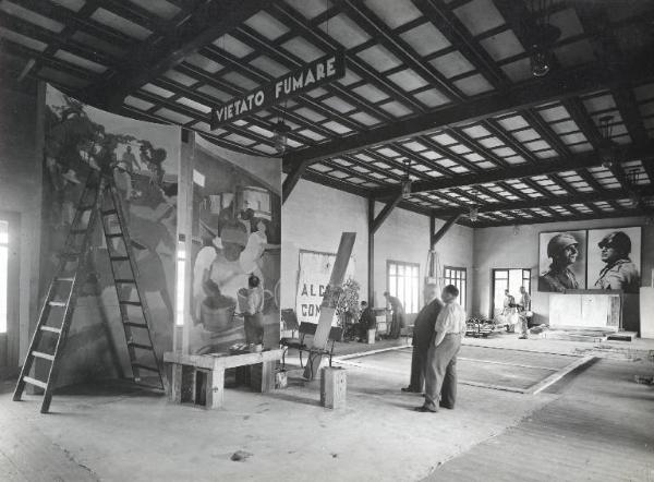 Fiera di Milano - Campionaria 1941 - Padiglione Arnaldo Mussolini (padiglione dell'agricoltura) - Mostra dei grassi - Sala - Allestimento