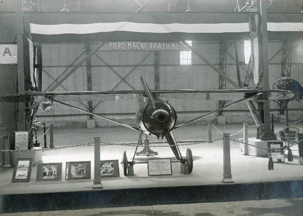 Fiera di Milano - Campionaria 1926 - Padiglione della Mostra aeronautica - Stand della Piero Magni aviazione