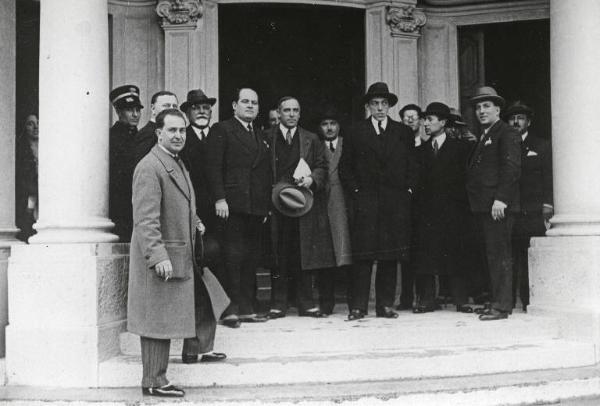 Fiera di Milano - Campionaria 1930 - Visita del ministro dei lavori pubblici Araldo di Crollalanza