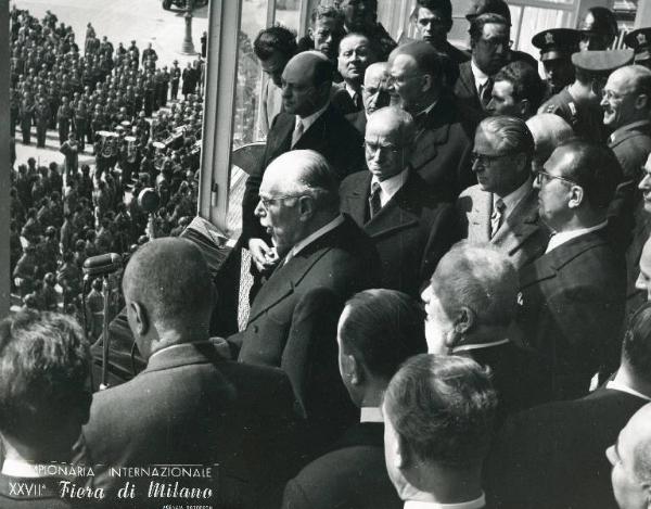 Fiera di Milano - Campionaria 1949 - Visita del presidente della Repubblica Luigi Einaudi in occasione della inaugurazione