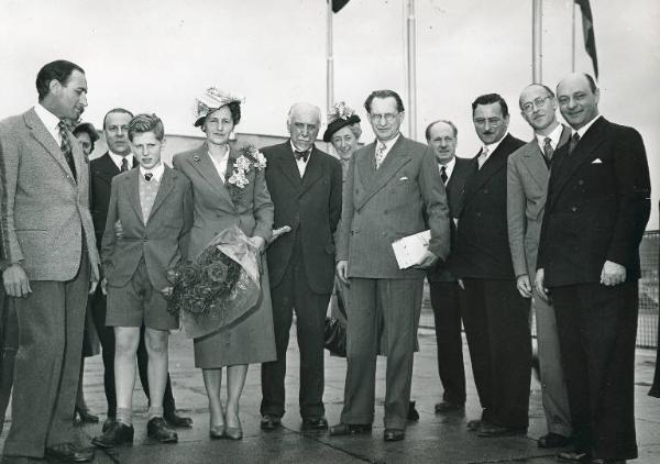 Fiera di Milano - Campionaria 1950 - Visita del presidente del consiglio Alcide De Gasperi