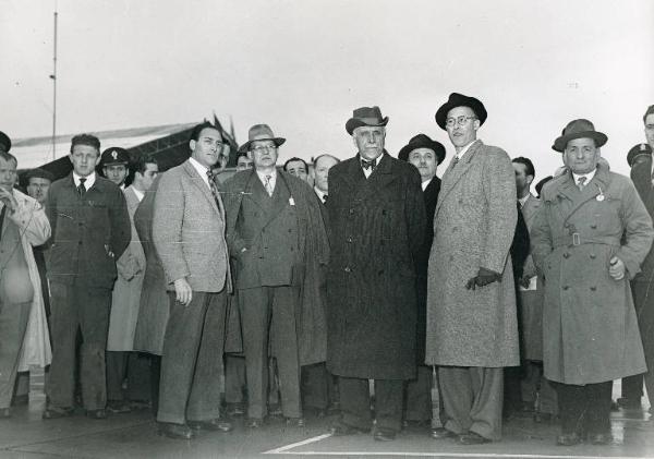 Fiera di Milano - Campionaria 1950 - Visita del presidente del consiglio Alcide De Gasperi