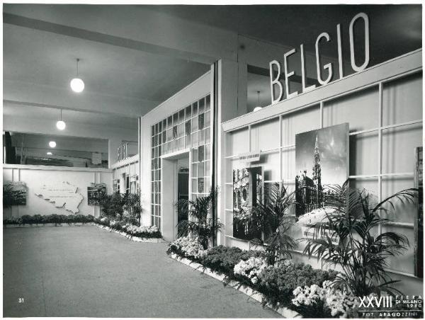 Fiera di Milano - Campionaria 1950 - Palazzo delle nazioni - Mostra ufficiale del Belgio