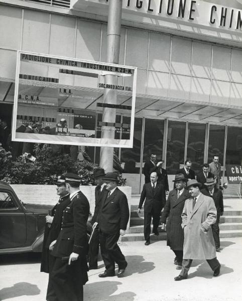 Fiera di Milano - Campionaria 1951 - Visita dei ministri francesi Jean-Marie Louvel e Jean Letourneau