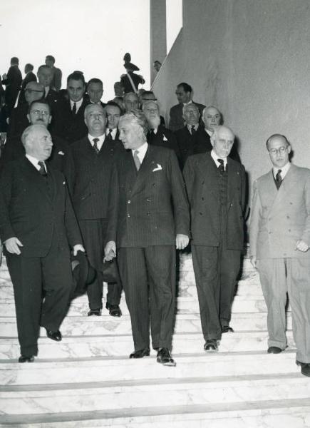 Fiera di Milano - Campionaria 1952 - Visita di personalità francesi in occasione della manifestazione d'amicizia italo-francese