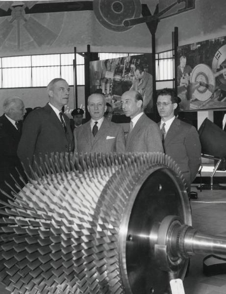 Fiera di Milano - Campionaria 1955 - Visita del ministro francese Pierre Abelin in occasione della Giornata della Francia