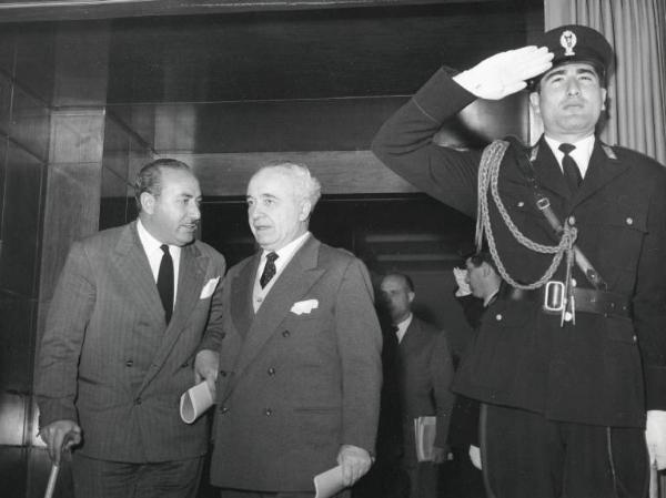 Fiera di Milano - Campionaria 1955 - Visita del ministro del lavoro e della previdenza sociale Ezio Vigorelli