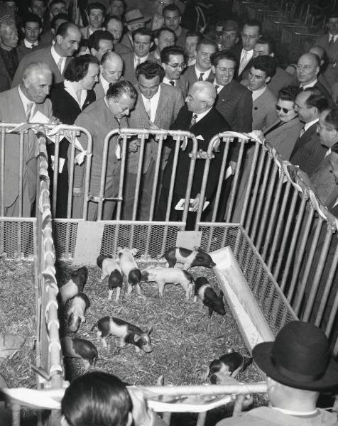 Fiera di Milano - Campionaria 1955 - Visita dell'onorevole Palmiro Togliatti