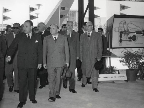 Fiera di Milano - Campionaria 1955 - Visita del presidente del Consiglio dei ministri Mario Scelba