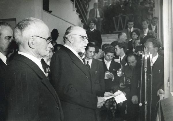 Fiera di Milano - Campionaria 1948 - Visita del presidente delle Repubblica Luigi Einaudi