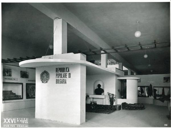 Fiera di Milano - Campionaria 1948 - Palazzo delle nazioni - Mostra ufficiale della Bulgaria