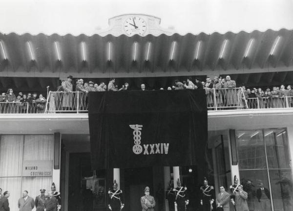 Fiera di Milano - Campionaria 1956 - Visita del presidente della Repubblica Giovanni Gronchi in occasione della inaugurazione