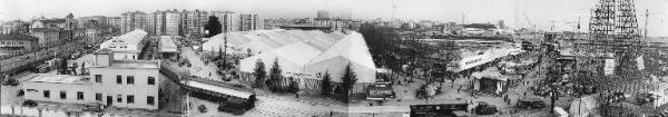 Fiera di Milano - Campionaria 1956 - Veduta panoramica da porta Edilizia a porta Dogana