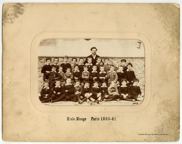 Francia - Parigi - Ècole Monge - Classe dell'anno scolastico 1880-1881