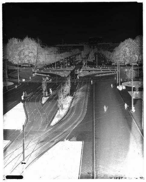 Milano - piazzale Fiume - nuova stazione centrale - veduta dall'alto