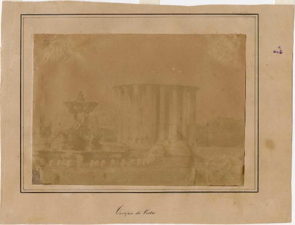 Roma - Tempio di Vesta - Combattimenti per la Repubblica Romana del 1849