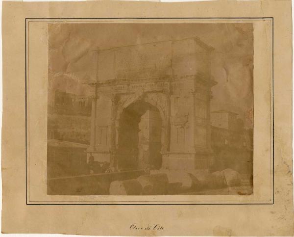 Roma - Arco di Tito - Combattimenti per la Repubblica Romana del 1849