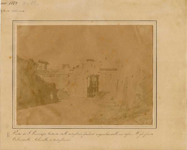 Roma - Porta di San Pancrazio - Combattimenti per la Repubblica Romana del 1849