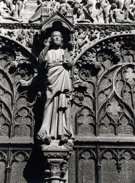 Bourges - Cattedrale - Facciata ovest - Cristo benedicente