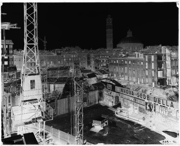 Milano - piazza Crispi - lavori in corso - Basilica di San Carlo al Corso