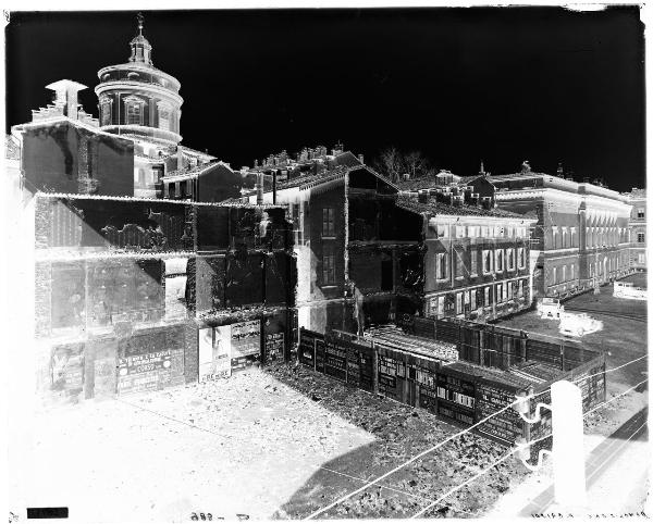 Milano - piazza Crispi - lavori in corso - Basilica di San Carlo al Corso