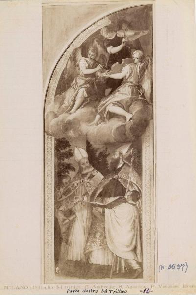 Dettaglio del Trittico : S. Ambrogio, S: Agostino - P. Veronese - Brera