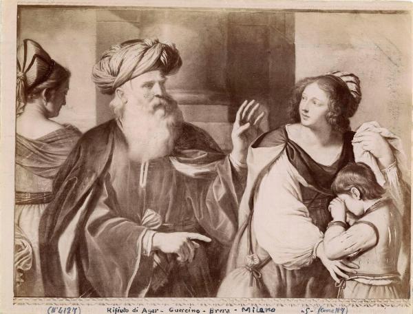 Rifiuto di Agar - Guercino - Brera